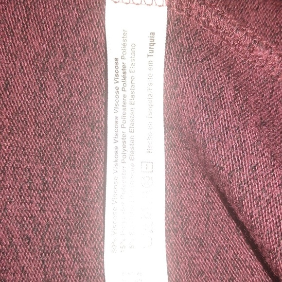 Anthropology Saturday Sunday Wine Colored Draped Cardigan Fleece Warm S - Picture 5 of 6